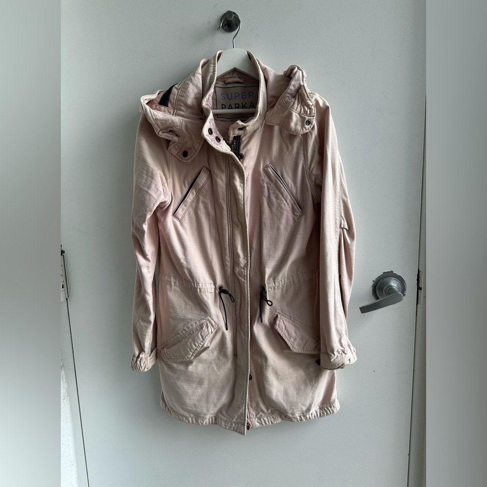 MAISON SCOTCH Light Pink Hooded Jacket